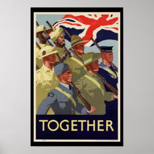 WW2-Gemeinschaft zusammen Poster