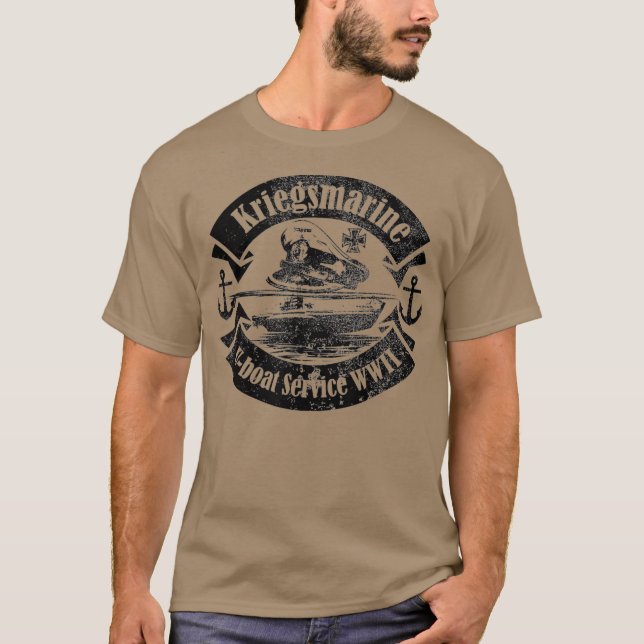 WW2 German    SubmarineKriegsmarine UBoat T-Shirt (Vorderseite)
