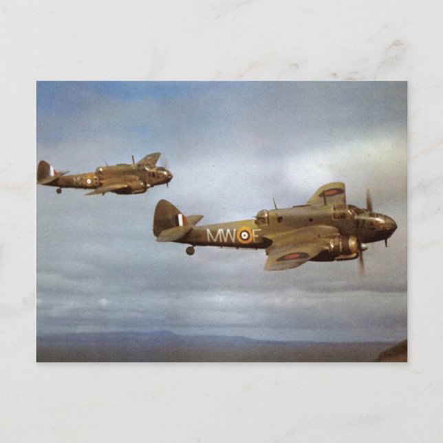 WW2 Historische Flugzeuge im Flug Postkarte (Vorderseite)