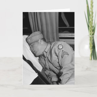 WW2 Nickerchen machender Soldat, 1943 Karte