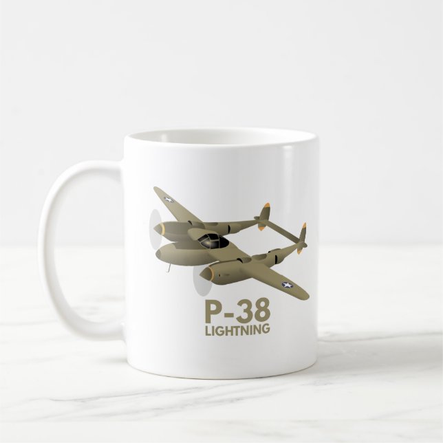 WW2 P-38 Blitzgerät Kaffeetasse (Links)