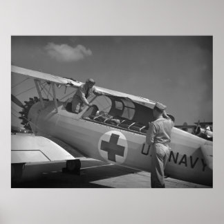WW2 Rotkreuz-Flugzeug Poster