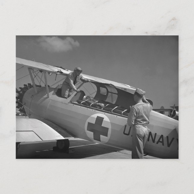 WW2 Rotkreuz-Flugzeug Postkarte (Vorderseite)