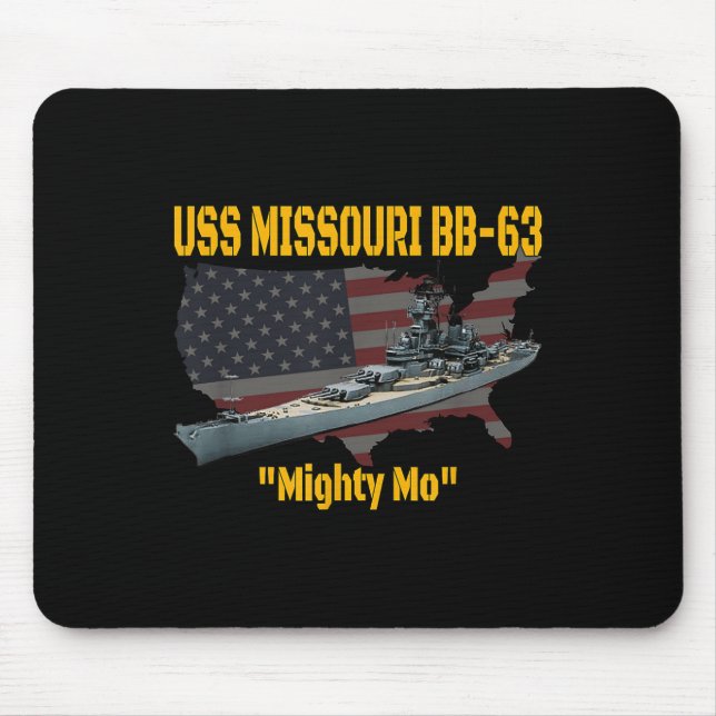 Ww2 Ship & amp; Kriegsschiff Uss Missouri Battlesh Mousepad (Vorne)