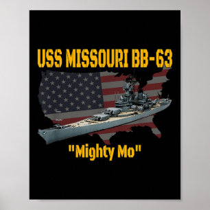 Ww2 Ship & amp; Kriegsschiff Uss Missouri Battlesh Poster