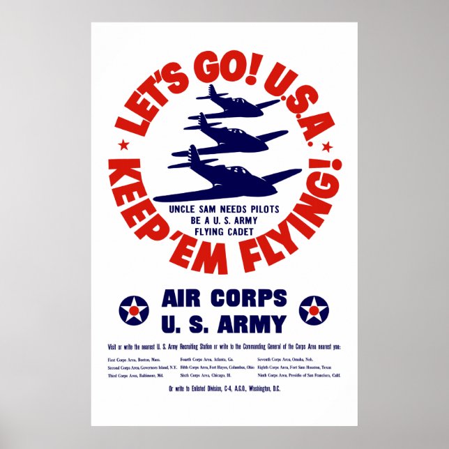 WW2 US Air Corps Poster (Vorne)