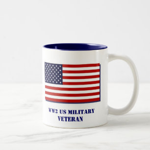 WW2 US Militär-Veteran Zweifarbige Tasse