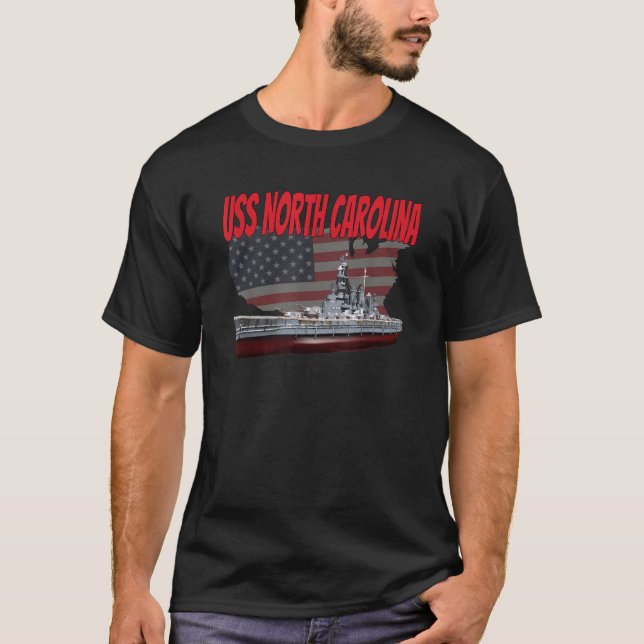 WW2 Veterans Day Battleship USS North Carolina BB T-Shirt (Vorderseite)