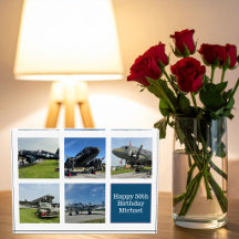 WW2 Vintage-Flugzeug-Fotocollage Aviator Maßanfert