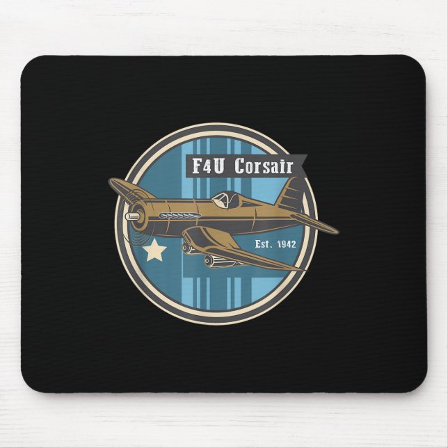 WW2 Warplane F4u Korsair Der Flugzeugträger WW2 Mousepad (Vorne)