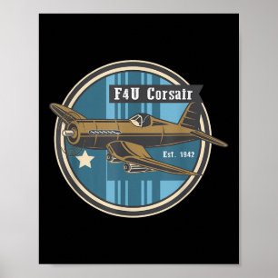 WW2 Warplane F4u Korsair Der Flugzeugträger WW2 Poster