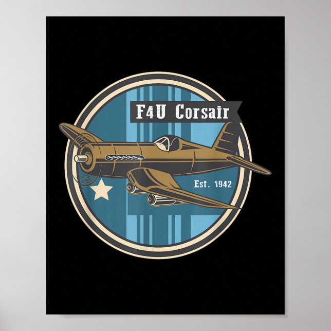 WW2 Warplane F4u Korsair Der Flugzeugträger WW2 Poster (Vorne)