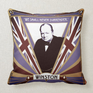 WW2 Winston Churchill Art Deco Stil Union Jack Kissen