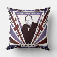 WW2 Winston Churchill Art Deco Stil Union Jack