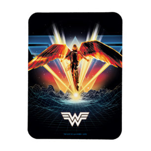WW84   80's Retrowave Wonder Woman Graphic Magnet
