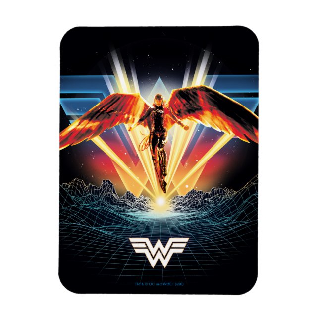 WW84 | 80's Retrowave Wonder Woman Graphic Magnet (Vertikal)