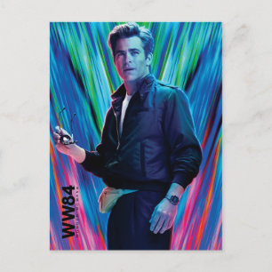 WW84 Blaugrüner Steve Trevor Kaleidoscope Einladungspostkarte
