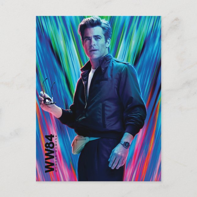 WW84 | Blaugrüner Steve Trevor Kaleidoscope Einladungspostkarte (Vorderseite)