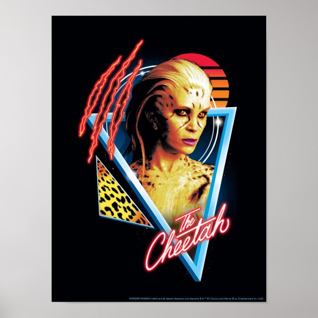 WW84 | Das Gepard-Retrowave-Abzeichen Poster (Vorne)