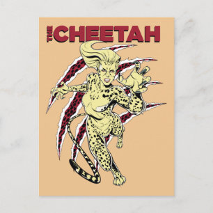 WW84   Die Geparden Retro Comic Art Einladungspostkarte