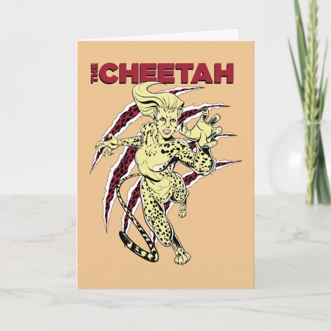 WW84 | Die Geparden Retro Comic Art Karte (Vorderseite)