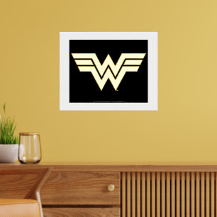 WW84   Golden Wonder Woman Logo Foliendrucke