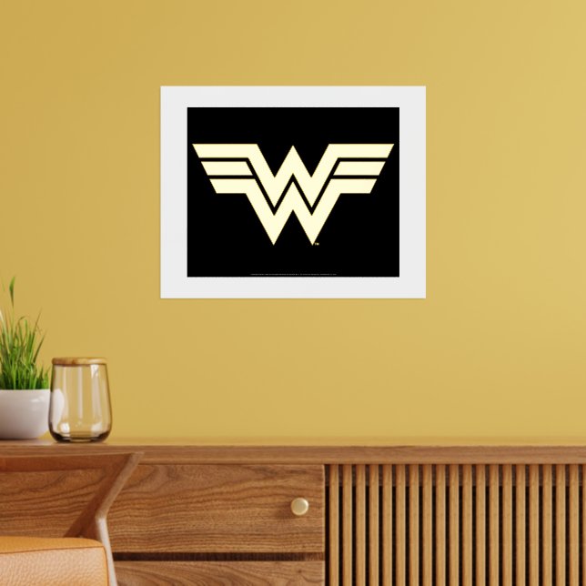 WW84 | Golden Wonder Woman Logo Foliendrucke (In Situ (Wohnzimmer))
