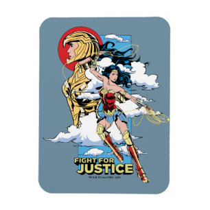 WW84   Kämpfen um Gerechtigkeit Wonder Woman Retro Magnet