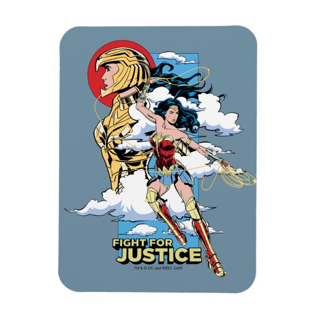 WW84 | Kämpfen um Gerechtigkeit Wonder Woman Retro Magnet (Vertikal)