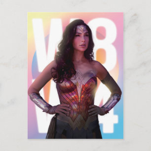 WW84 Lo Fi Pastel Rainbow Wonder Woman Foto Einladungspostkarte