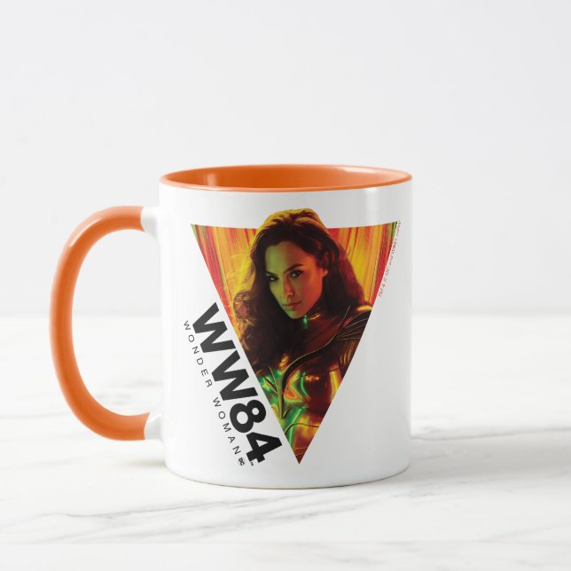 WW84 | Red-Orange Wonder Woman Kaleidoscope Tasse (Links)
