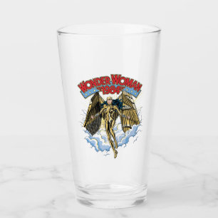 WW84 Retro Comic Gold Armor Wonder Woman Glas