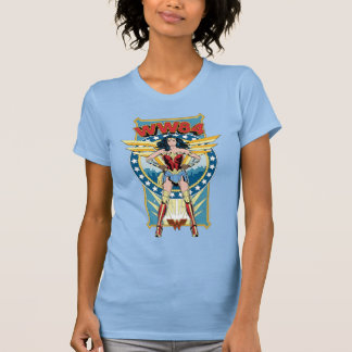 WW84 | Retro Comic Wonder Woman Character Badge T-Shirt