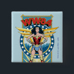WW84 | Retro Comic Wonder Woman Charakter Abzeiche Button<br><div class="desc">Wonder Woman (1984) | Ein Retro-Comic Buch Stil Abzeichen von Wonder Woman mit "WW84" geschrieben Overhead.</div>