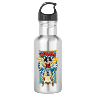 WW84 | Retro Comic Wonder Woman Charakter Abzeiche Edelstahlflasche
