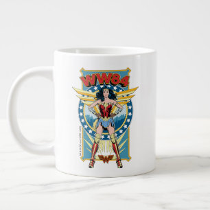 WW84   Retro Comic Wonder Woman Charakter Abzeiche Jumbo-Tasse