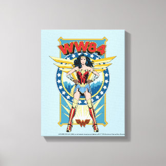 WW84 | Retro Comic Wonder Woman Charakter Abzeiche Leinwanddruck
