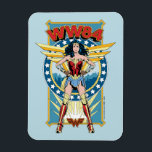 WW84 | Retro Comic Wonder Woman Charakter Abzeiche Magnet<br><div class="desc">Wonder Woman (1984) | Ein Retro-Comic Buch Stil Abzeichen von Wonder Woman mit "WW84" geschrieben Overhead.</div>