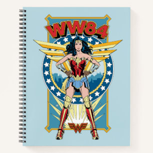 WW84   Retro Comic Wonder Woman Charakter Abzeiche Notizbuch