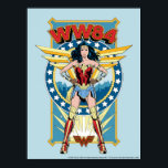 WW84 | Retro Comic Wonder Woman Charakter Abzeiche Poster<br><div class="desc">Wonder Woman (1984) | Ein Retro-Comic Buch Stil Abzeichen von Wonder Woman mit "WW84" geschrieben Overhead.</div>