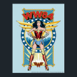 WW84 | Retro Comic Wonder Woman Charakter Abzeiche Poster<br><div class="desc">Wonder Woman (1984) | Ein Retro-Comic Buch Stil Abzeichen von Wonder Woman mit "WW84" geschrieben Overhead.</div>