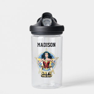 WW84   Rett The Day Wonder Woman   Name hinzufügen Trinkflasche