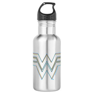 WW84   RGB Split Wonder Woman Logo Edelstahlflasche
