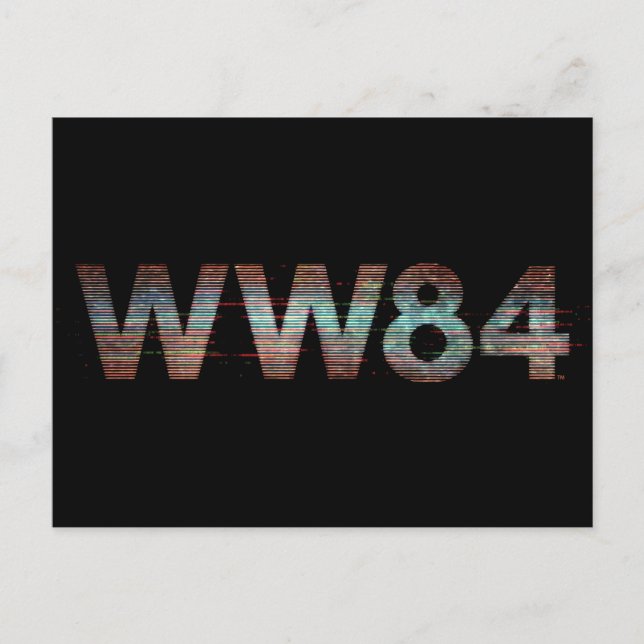 WW84 | Statisches TV-Logo Einladungspostkarte (Vorderseite)