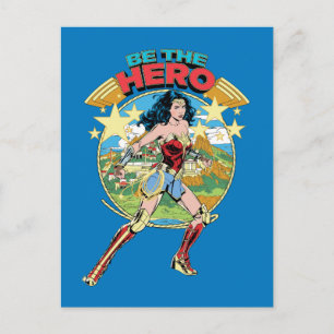 WW84   Themyscira Wonder Woman Retro Comic Art Einladungspostkarte