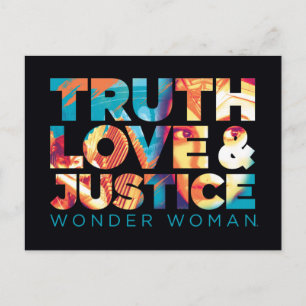 WW84   Truth Liebe & Justice Wonder Woman Cutout Einladungspostkarte
