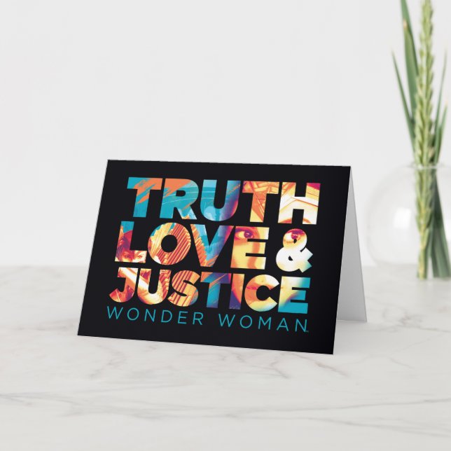 WW84| Truth Liebe & Justice Wonder Woman Cutout Karte (Vorderseite)