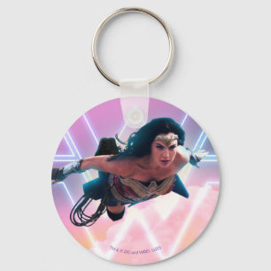 WW84  Wonder Woman Flying Lo Fi Pastel Grafik Schlüsselanhänger
