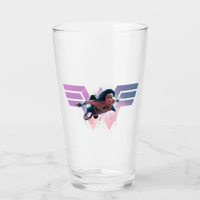 WW84 | Wonder Woman Flying Lo Fi Pastel Graphic Glas (Vorderseite)