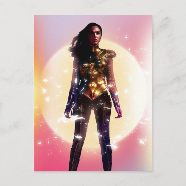 WW84 | Wonder Woman Gold Armor Lo Fi Spark Foto Einladungspostkarte (Vorderseite)